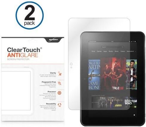 BoxWave Screen Protector Compatible with Kindle Fire HD 8.9 (2nd Gen 2012) - ClearTouch Anti-Glare (2-Pack), Anti-Fingerprint Matte Film Skin in Saudi Arabia