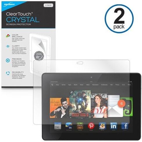 BoxWave Screen Protector Compatible with Kindle Fire HD 8.9 (2nd Gen 2012) - ClearTouch Anti-Glare (2-Pack), Anti-Fingerprint Matte Film Skin in Saudi Arabia
