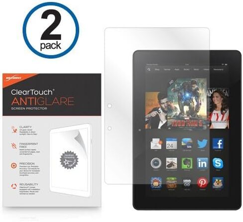 BoxWave Screen Protector Compatible with Kindle Fire HD 8.9 (2nd Gen 2012) - ClearTouch Anti-Glare (2-Pack), Anti-Fingerprint Matte Film Skin in Saudi Arabia