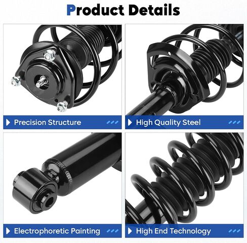 Front and Rear Complete Struts Assembly Shock Absorber Compatible with 2007-2012 Dodge Caliber, 2007-2016 Jeep Compass/Patriot, Replace for 172367 172401, 4Pcs in Saudi Arabia