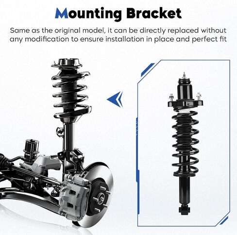 Front and Rear Complete Struts Assembly Shock Absorber Compatible with 2007-2012 Dodge Caliber, 2007-2016 Jeep Compass/Patriot, Replace for 172367 172401, 4Pcs in Saudi Arabia