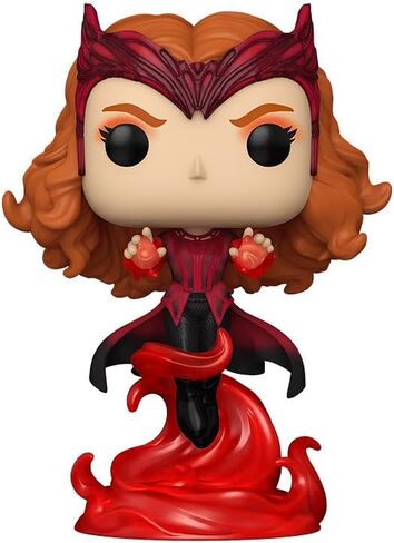 مجموعة شخصيات Pop Marvel - Scarlet Witch تستدعي Power in Dr Strange Multiverse of Madness الحصرية من الفينيل مع واقي صندوق Funko المتوافق in Kuwait