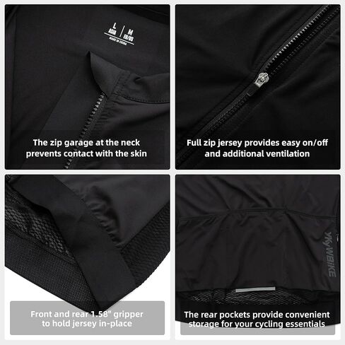 YKYWBIKE Cycling Jersey Men Short Sleeve Bike Jersey with Pockets Biking Shirts for Men Cycling Breathable MTB Biker Shirts in Kuwait