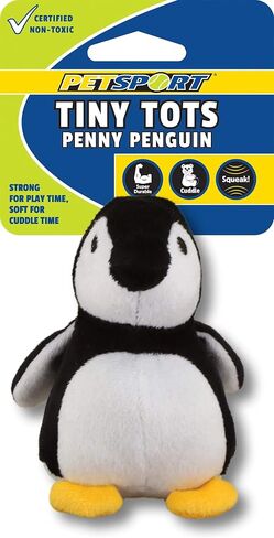Petsport Tiny Tots Penny Penguin Plush Small Dog Toy with Squeaker, 4 Inch (Single) in Saudi Arabia