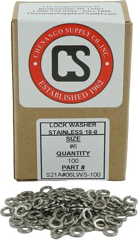 غسالة بقفل مقسم رقم 6، ستانلس ستيل 18-8 (100 قطعة، 6 حلقات قفل) in Kuwait