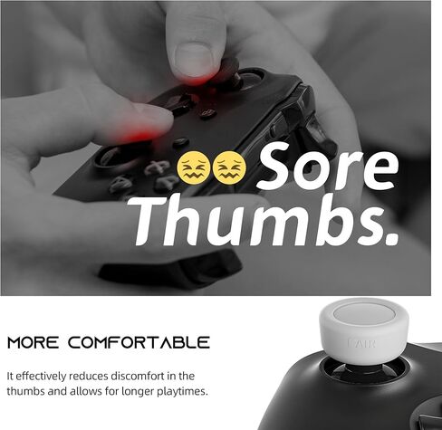 2 حزمة من مقابض الإبهام المصنوعة من السيليكون المضادة للانزلاق، متوافقة مع Xbox Series X/S، Xbox One، وحدة تحكم Xbox One X/S، غطاء عصا التحكم التناظرية المريحة الواقية، غطاء عصا التحكم المخصص، رمادي in Kuwait