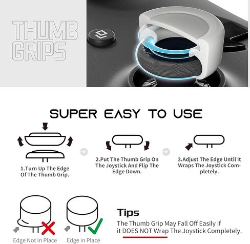 2 حزمة من مقابض الإبهام المصنوعة من السيليكون المضادة للانزلاق، متوافقة مع Xbox Series X/S، Xbox One، وحدة تحكم Xbox One X/S، غطاء عصا التحكم التناظرية المريحة الواقية، غطاء عصا التحكم المخصص، رمادي in Kuwait