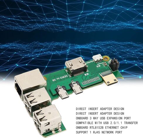 GPIO Expansion Module Board for Zero 2W, USB2.0 RJ45 Network Port Adapter Board, 100M Self Adaptive, GPIO Extension Board for General Computer in Saudi Arabia