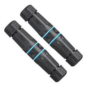 MECCANIXITY Waterproof RJ45 Coupler, Dual Head Shielded Female to Female Waterproof IP68 Ethernet Outdoor LAN Cable Connector for Cat6/Cat5e/Cat5, Pack of 2