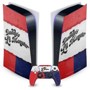 Head Case Designs Officially Licensed Suicide Squad 2016 Harley Quinn Costume Graphics Vinyl Faceplate Gaming Skin Decal Compatible With Sony PlayStation 5 PS5 Digital Console and DualSense Controller