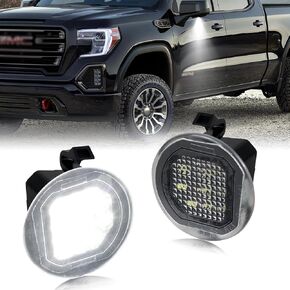 D-Lumina LED Mirror Puddle Lights for 2011-2014 Chevy Silverado | GMC Sierra 2500HD 3500HD, Chevy Tahoe Suburban Avalanche, GMC Yukon Cadillac Escalade, 6000K White Side Mirror Light Lamp, Pack of 2