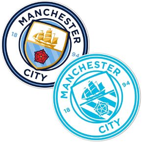 Manchester City Stickers Man City MCFC Sheet Vinyl Football Soccer Premier League Decal Laptop Water Bottle Car Scrapbook (4 inch A)