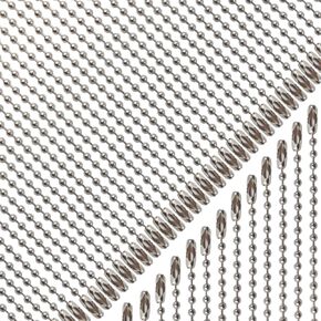 220 قطعة 100 مللي متر طويل حبة موصل المشبك الكرة سلسلة المفاتيح علامة المفاتيح الكرة سلسلة 2.4 مللي متر قطر قابل للتعديل Antiqued المعادن حبة الصلب سلسلة in Kuwait