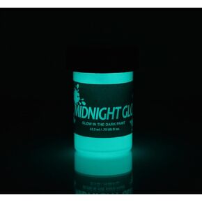 Glow in The Dark Paint, Aqua 0.75 fl oz, Made in USA, Extremely Bright