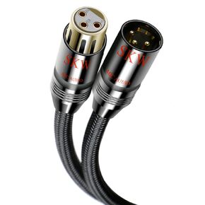 SKW Mic XLR Cable, XLR Male to Female Microphone Cables Nylon Jacket 3.2ft/1M