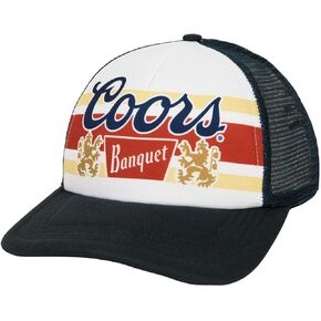 Coors Banquet Classic Logo Mesh Trucker Adjustable Snapback Hat Navy