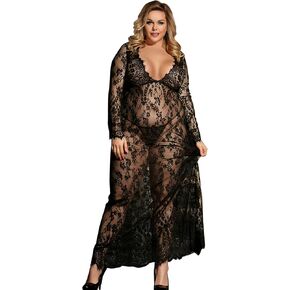 ohmydear Womens V Neck Floral Lace Maternity Gown Maxi Photography Dress Baby Shower Dresses Long Sleeve Lingerie Sleepwear
