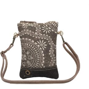 Myra Bag Timeless Upcycled Canvas Crossbody Bag S-1326