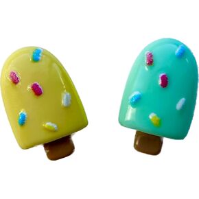 Hypoallergenic Popsicle Ice Cream Stud Earrings on Plastic Posts