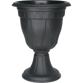 1420BK Tall Azura Urn Planter, Black