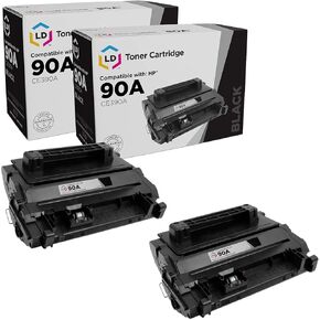 LD Products Compatible Toner Replacement for HP 90A CE390A Black, 2pk Compatible with M601dn M601n M602dn M602n M602x M603dn M603n M603xh M4555f M4555f