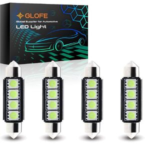 9-30V Extremely Bright 6411 6418 C5W Festoon LED Bulbs Error Free 1.5" 36mm for Interior Map Dome Lights and License Plate Courtesy Door Lights, Blue, 4Pcs