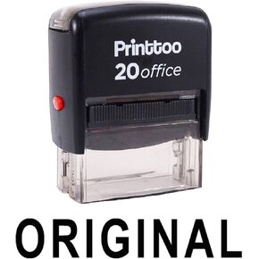 Printtoo Office Stationary Custom Stamp ORIGINAL Self Inking Rubber Stamp-Blue
