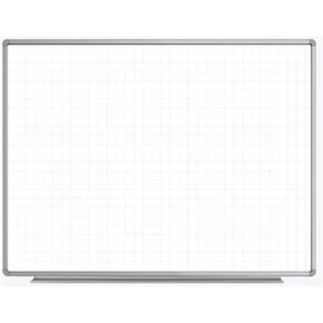 LUXOR WB4836LB 48" x 36" Wall-Mounted Magnetic Ghost Grid Whiteboard