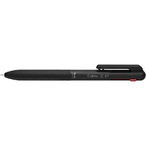 Pentel BXAC37A Calme Tri-Color Ballpoint Pen, 0.03 inches (0.7 mm), Black