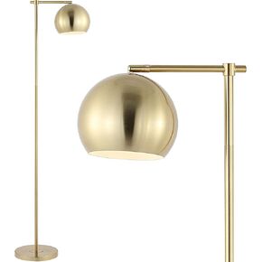 JONATHAN Y JYL3088A Eva 58.5" Modern Contemporary Iron LED Floor Lamp Midcentury Bohemian Standing Reading Lamp for Bedroom Living Room Office LED Bulbs Included, Brass Gold, 16.5 in
