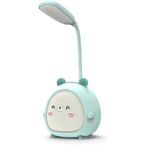 LED Desk Lamp，Mini Dog Night Light,Portable LED Table Light, Cute Foldable USB Rechargeable Reading Light Bedroom Children's Bedside Study (Green)