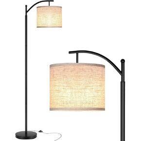 YIOU Floor Lamp, 3 Color Temperature LED Floor Lamps for Living Room Bedroom Office with Lamp Shade and 9W Bulb Included Standing Lamp, Modern Floor Lamp (Black) in Kuwait