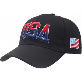 Foetest Adjustable Hat Baseball Cap Outdoors Sports Cap Embroidered Hat USA Cap Cotton Hat