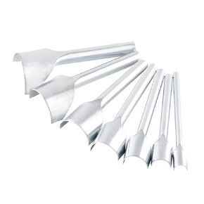 7piece Leather Craft Half-Round Cutter Punch, Perfect for Crafting Straps, Belts, Purses, and Totes, Sizes ranging from 10 to 40 mm.
