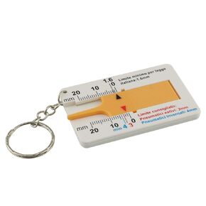 Tyre Tread Depthometer 0-20mm Auto Car Tyre Tread Depth Gauge Caliper Yellow Plastic Tire Ruler Vernier Depth Indicator Tire Wheel Measure Tool