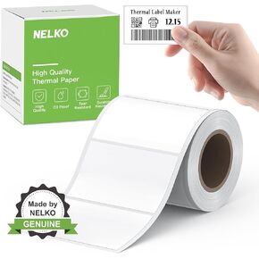 ملصقات حرارية متوافقة مع طابعة الملصقات Nelko P110، 1.97 بوصة × 1.18 بوصة (50 × 30 مم)، ورق حراري ذاتي اللصق بشريط ملصقات متعدد الأغراض، أبيض، 230 ملصقًا/لفة واحدة in Kuwait