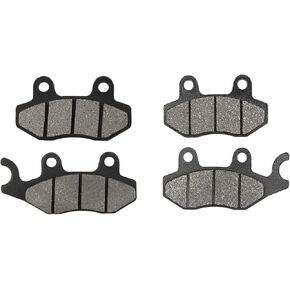 Front and Rear Brake Pads Compatible with KAWASAKI ATV KRF 750 Teryx (4x4) (All Models) 2008-2013 / KRT 750 Tyrex 4 (4x4) (All Models) 2012-2013 / Kawasaki Bayou 300 400, Brute Force 650 750