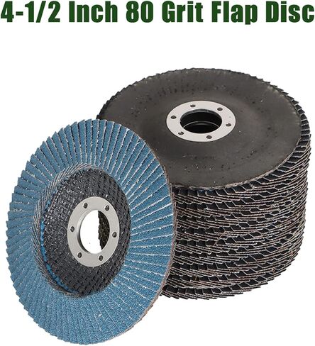4-1/2 Inch Flap Disc Zirconia 10 Pack 80 Grit Sanding Grinding Wheel Fit for Stainless Steel Metal in Saudi Arabia