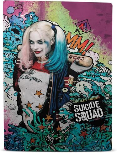 Head Case Designs Officially Licensed Suicide Squad 2016 Harley Quinn Costume Graphics Vinyl Faceplate Gaming Skin Decal Compatible With Sony PlayStation 5 PS5 Digital Console and DualSense Controller in Saudi Arabia