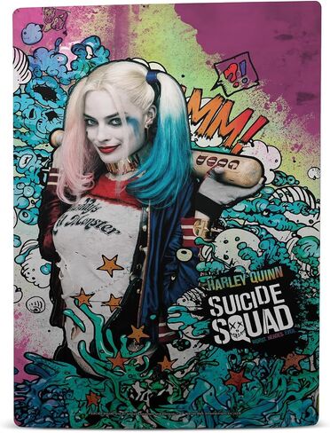 Head Case Designs Officially Licensed Suicide Squad 2016 Harley Quinn Costume Graphics Vinyl Faceplate Gaming Skin Decal Compatible With Sony PlayStation 5 PS5 Digital Console and DualSense Controller in Saudi Arabia