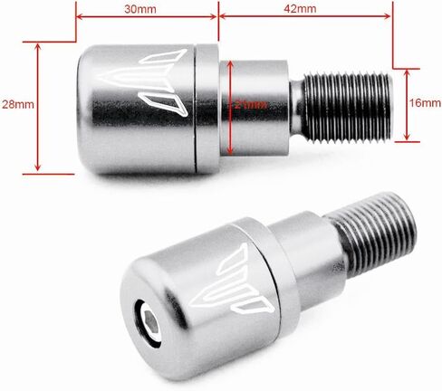 Motorcycle Handlebar Ends,Motorcycle Accessories Compatible with Yamaha MT-07 MT-09 MT-10 XSR700 (Red) in Saudi Arabia