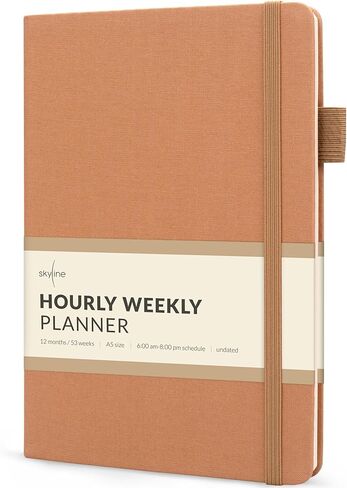 Skyline Hourly Weekly Planner – Undated Agenda & Daily Appointment Book – Time Blocking Notebook for Business Entrepreneurs, A5 (Sandstone) in Saudi Arabia