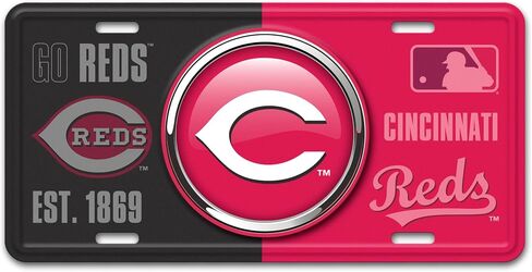 FANMATS 43227 Cincinnati Reds Embossed Metal License Plate in Saudi Arabia