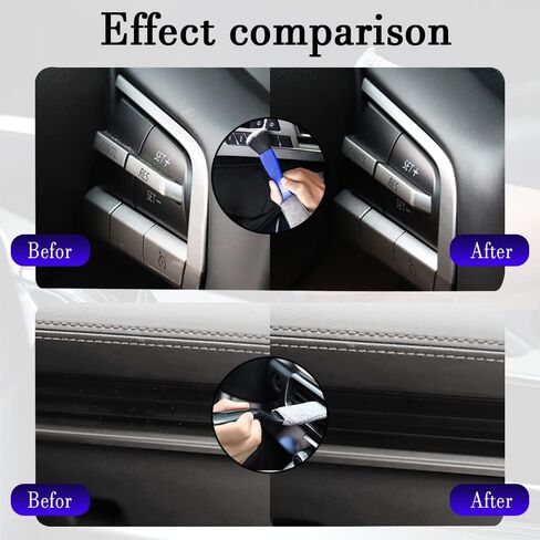 فرشاة رأس مزدوجة لتنظيف السيارة من أسوبها، فرشاة ناعمة لتفصيل السيارة، فرشاة شقوق داخلية مزدوجة الرأس، لوازم تنظيف السيارات العالمية لتنظيف معظم لوحة عدادات السيارة، وفتحة تهوية، وشاشة in Kuwait