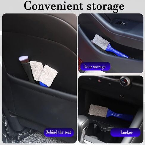 فرشاة رأس مزدوجة لتنظيف السيارة من أسوبها، فرشاة ناعمة لتفصيل السيارة، فرشاة شقوق داخلية مزدوجة الرأس، لوازم تنظيف السيارات العالمية لتنظيف معظم لوحة عدادات السيارة، وفتحة تهوية، وشاشة in Kuwait