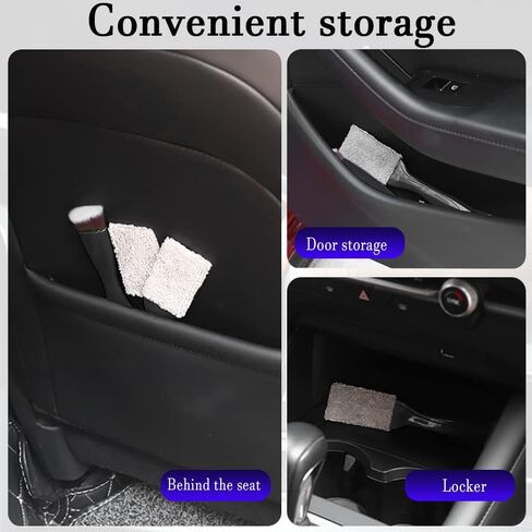 ASUBHA Double Head Brush for Car Clean, Soft Car Detailing Brush, Car Interior Double Head Crevice Brush Universal Car Cleaning Supplies for Cleaning Most Car Dashboard, Air Vent, Screen in Saudi Arabia