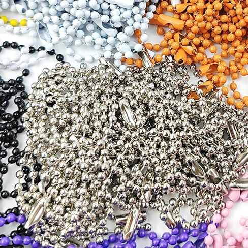 220 قطعة 100 مللي متر طويل حبة موصل المشبك الكرة سلسلة المفاتيح علامة المفاتيح الكرة سلسلة 2.4 مللي متر قطر قابل للتعديل Antiqued المعادن حبة الصلب سلسلة in Kuwait