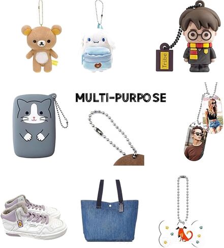 220 قطعة 100 مللي متر طويل حبة موصل المشبك الكرة سلسلة المفاتيح علامة المفاتيح الكرة سلسلة 2.4 مللي متر قطر قابل للتعديل Antiqued المعادن حبة الصلب سلسلة in Kuwait