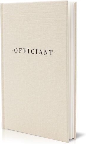 Wedding Officiant Book - Modern Minimalist Black Hardcover Gold Embossed Notebook Journal Gift for Pastor Ministers Sermon Wedding Ceremony, 32 Pages, 180gsm Thick Lined Paper, 5.25 x 8.25" (Design 1) in Saudi Arabia