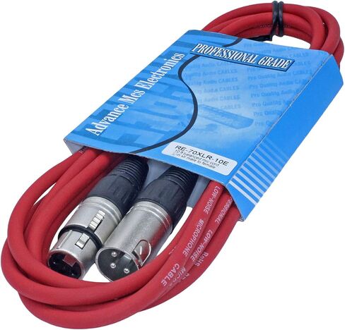 كابل ميكروفون XLR بطول 10 أقدام ذكر إلى أنثى (أزرق) in Kuwait